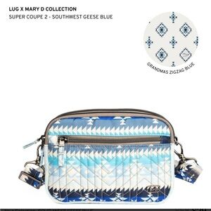 Lug Classic Super Coupe 2 Crossbody Bag in Southwest Geese Blue